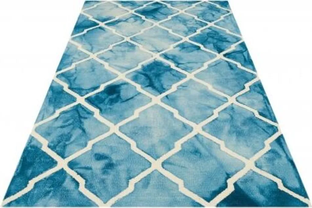 Tapis Batik bleu 153x244 cm : la solution anti-tache pour votre sol
