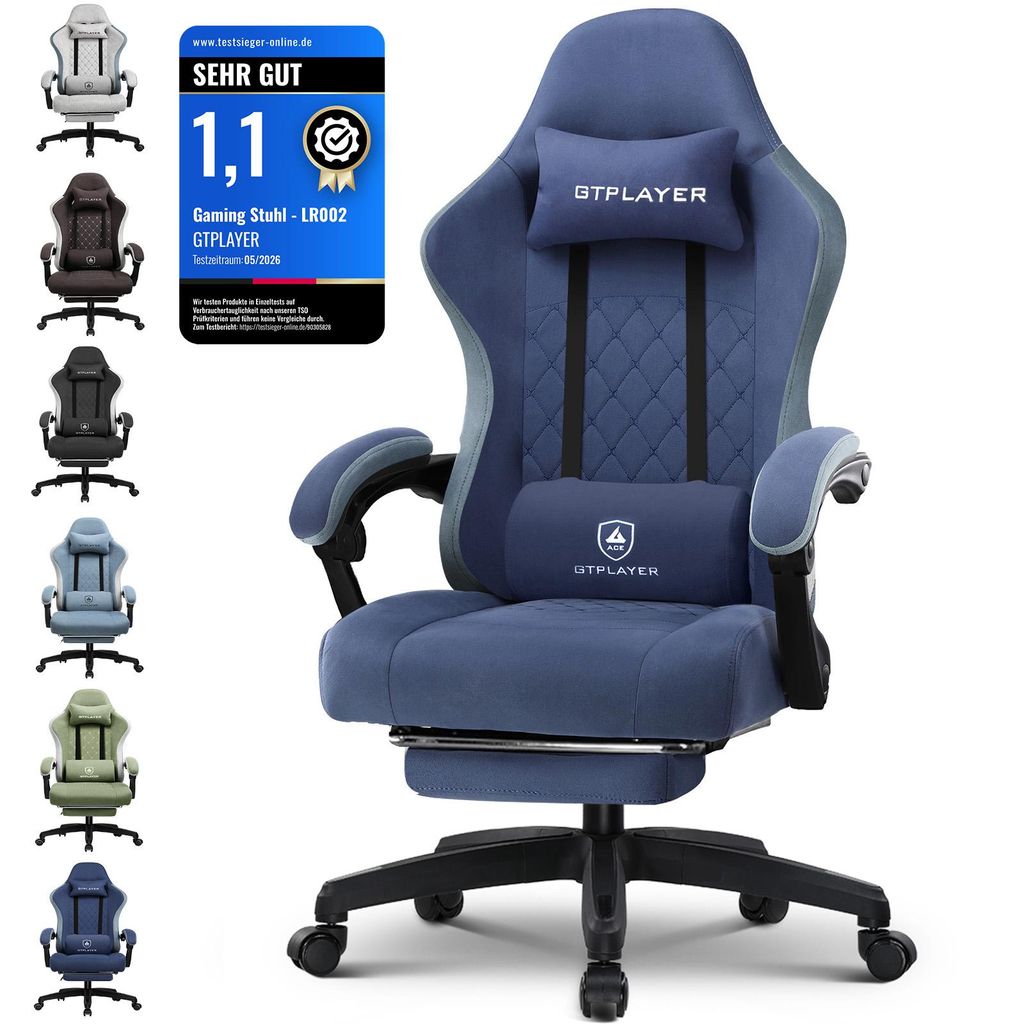 GTPLAYER Gaming Stuhl Ergonomischer Gaming Sessel Produktbild 