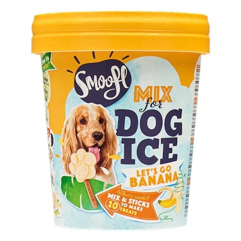 Glace pour chien saveur banane - Recette naturelle sans sucre ni lactose