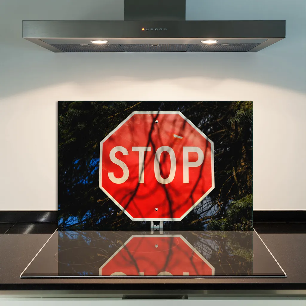 Piastra Copertura 80x52 Vetro Rosso | Elegante Alzatina per Cucina - 11