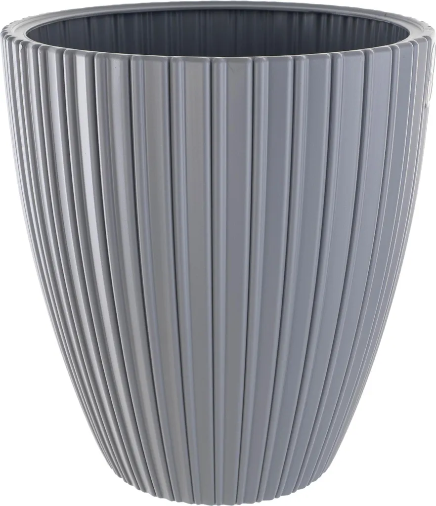 Cache-pot 30cm Gris KADAX : évitez les fuites avec l'insert intégré - 10