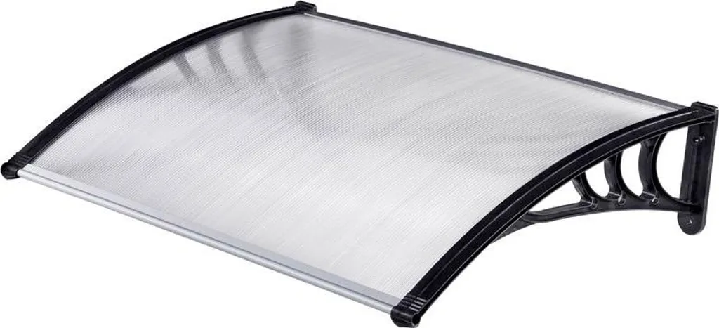 Auvent de porte pour abri d'entrée DIY501 polycarbonate 80x100 cm gris