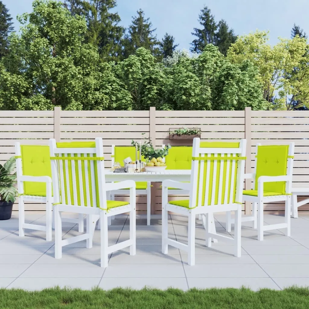 Set 6 Cuscini Sedia Giardino Verde Chiaro 100x50x3cm - Comfort Esterno
