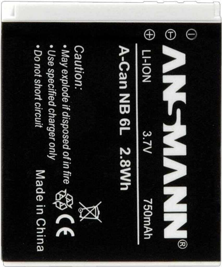 Ansmann A-Can NB 6 L - Batteria - 750 mAh - per Canon Immagine del prodotto 