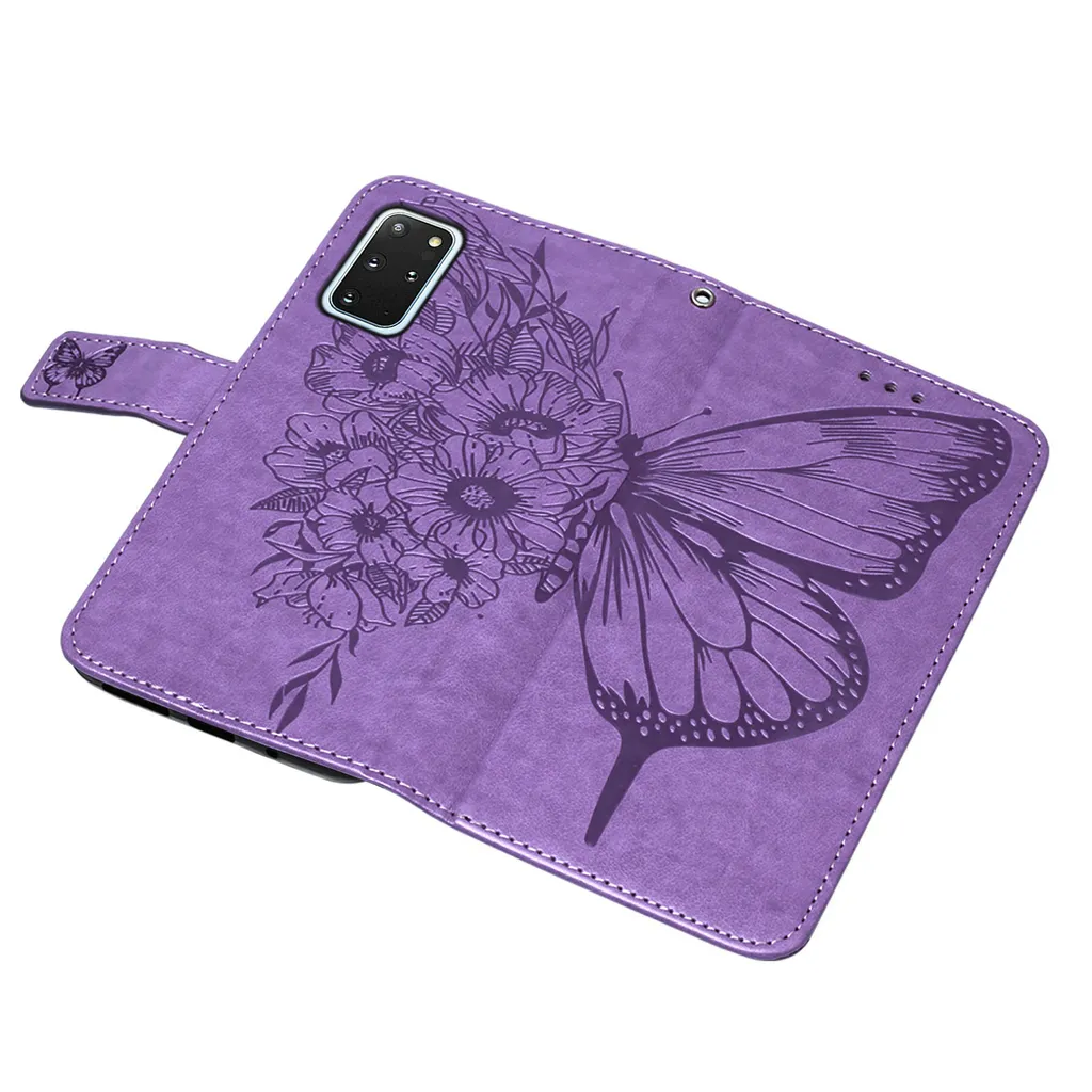 Custodia Samsung S20 Plus Viola Farfalla | Cover a Libro in Pelle - 6