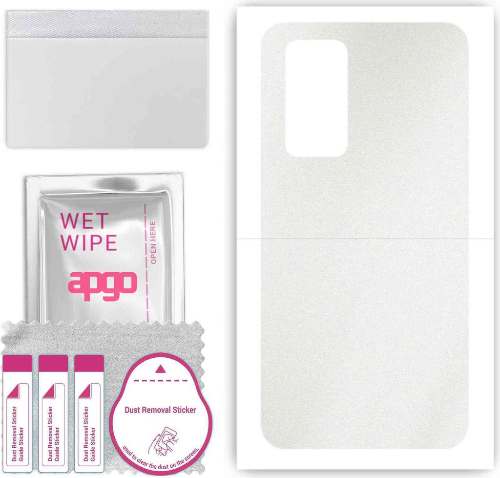 apgo Rückseite Schutzfolie, Skin, kompatibel mit Huawei P40, Hinten Displayschutzfolie aus Vinylfolie, kratzfest, einfache Montage - Matt Transparent
