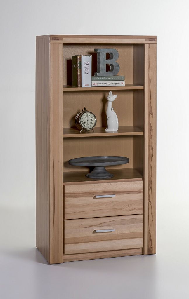 Regal Tabea Schrank in Kernbuche geölt Teilmassiv Höhe 140cm