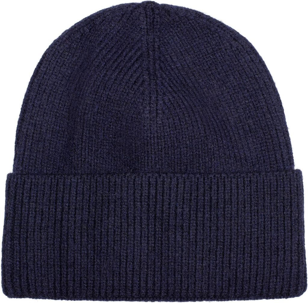 styleBREAKER Uni Strickmütze mit Rippenmuster und breiter Krempe | Doppelt gestrickte Beanie Wintermütze | Warme Feinstrick Haube für Damen und ...