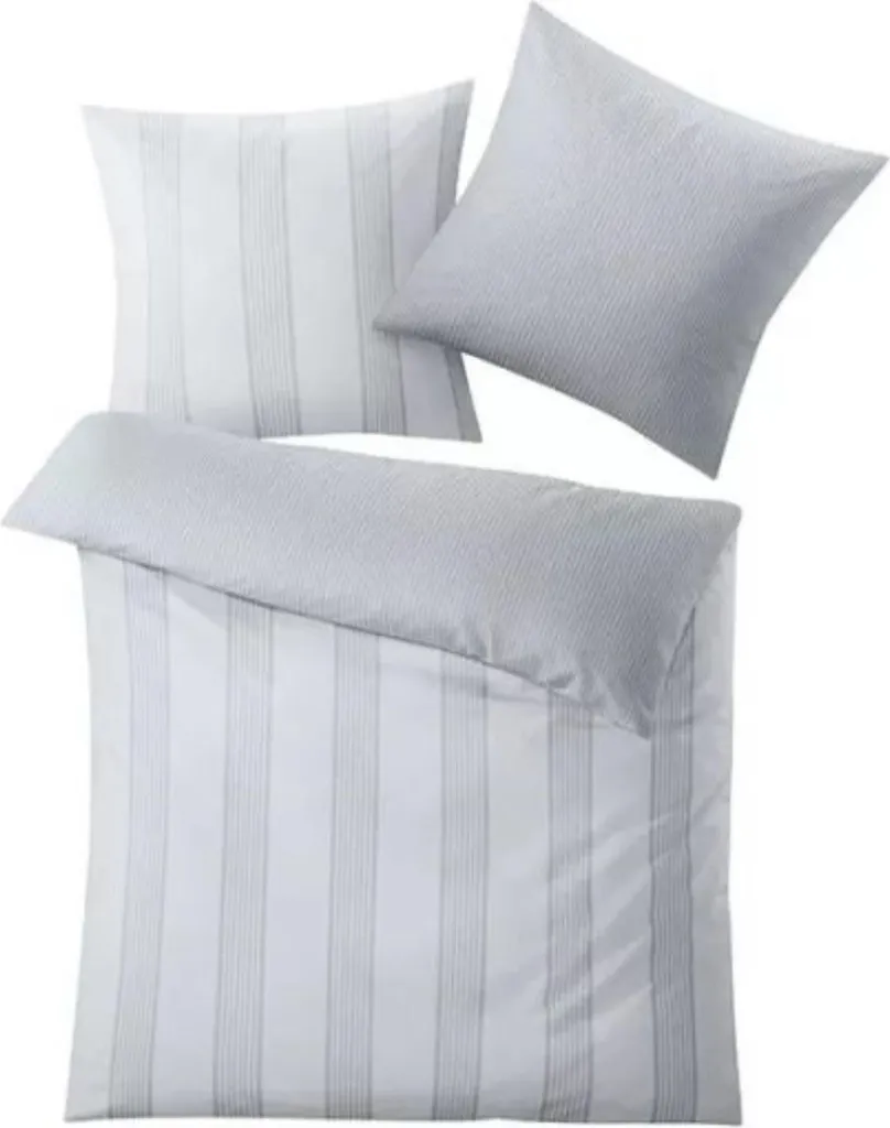 Kleine Wolke 6293146952 Parure de lit Lina 135x200 Gris Argenté Chic