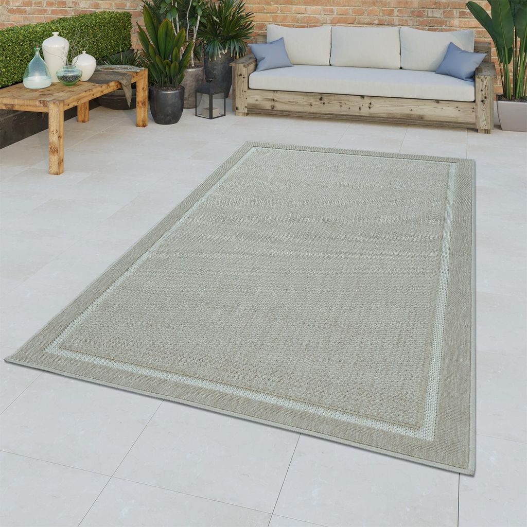 TT Home In- & Outdoor-Teppich, Flachgewebe Mit Bordüre Für Produktbild 