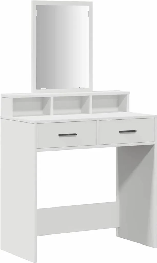 SYFAX™ Tavolo da Trucco Bianco 79 x 41 x 140 cm Legno multistrato
