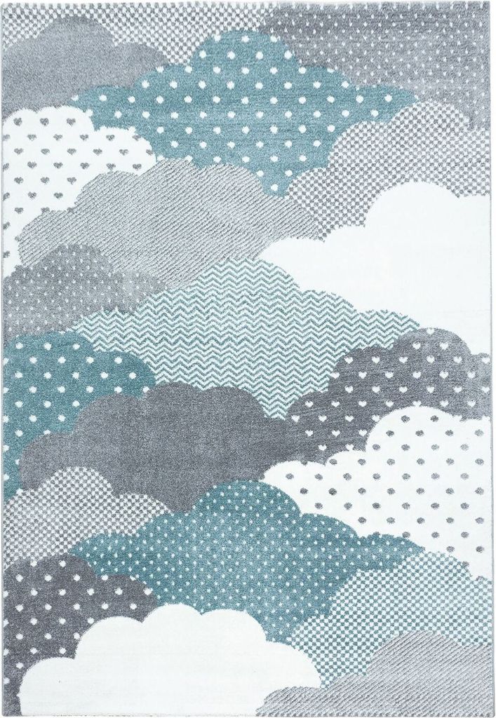 Kinder Teppich Bianca rechteckig, Farbe: Blau, Größe:140x200 cm