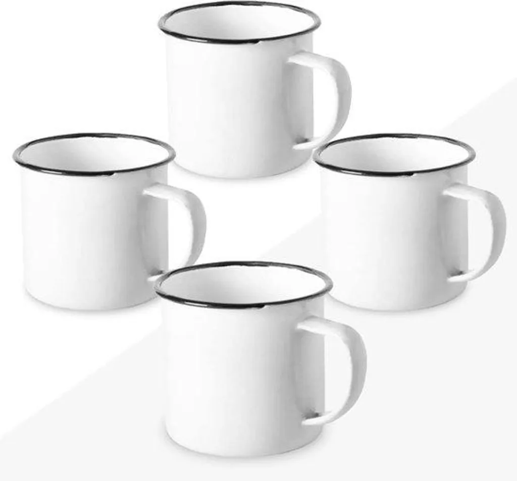 Tasse émaillée rétro 35 cl incassable - Coloris unis pour le voyage