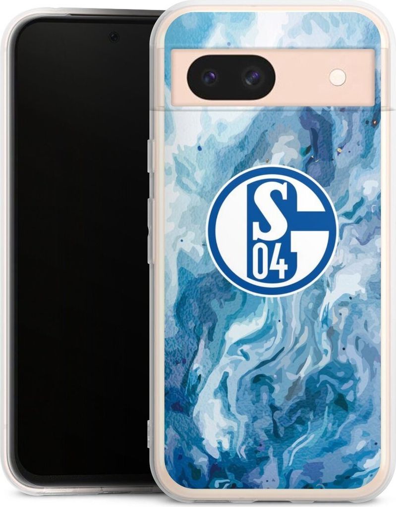 DeinDesign Handyhülle für Google Pixel 8a Silikon Hülle Case Smartphone Schutzhülle FC Schalke 04 Fanartikel Logo