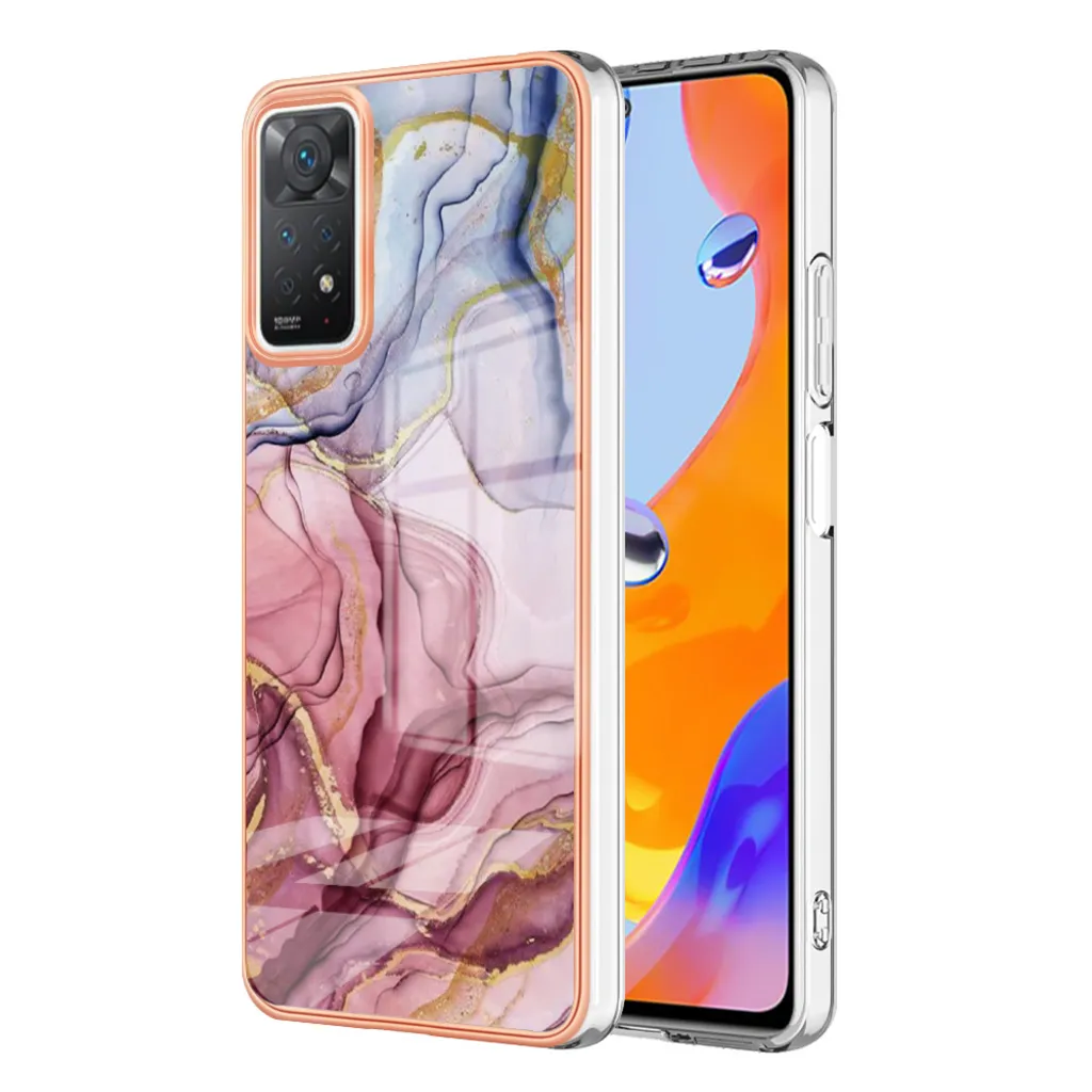Cover Antiurto Xiaomi Redmi Note 11 Pro 5G Bumper TPU Oro Rosa