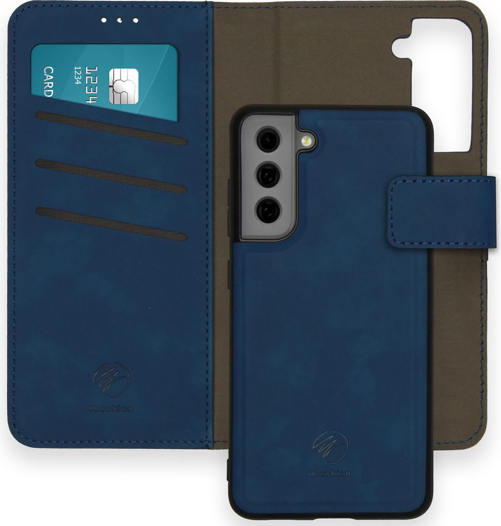 imoshion Entfernbare 2-1 Luxus Klapphülle Samsung Galaxy S21 FE - Blau