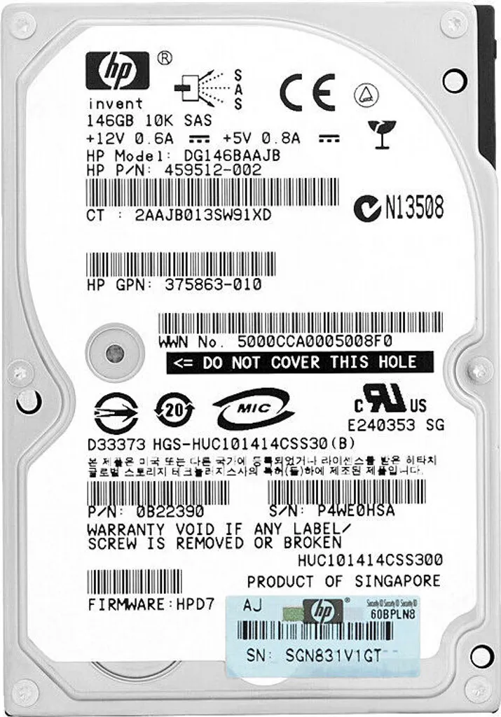 Offerta HP 146GB SAS 10K 2.5'' 459512-002 DG146BAAJB - Testato