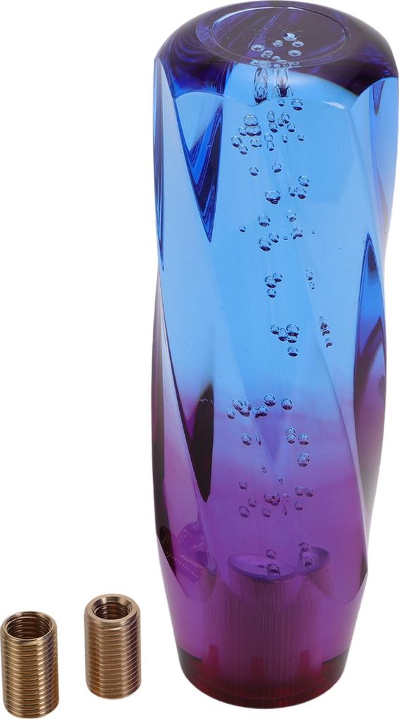 Auto Schaltknauf, 15cm Universal fš¹r Automatik- und Schaltgetriebe mit 2 Adaptern Acryl Blau Lila 1 Set