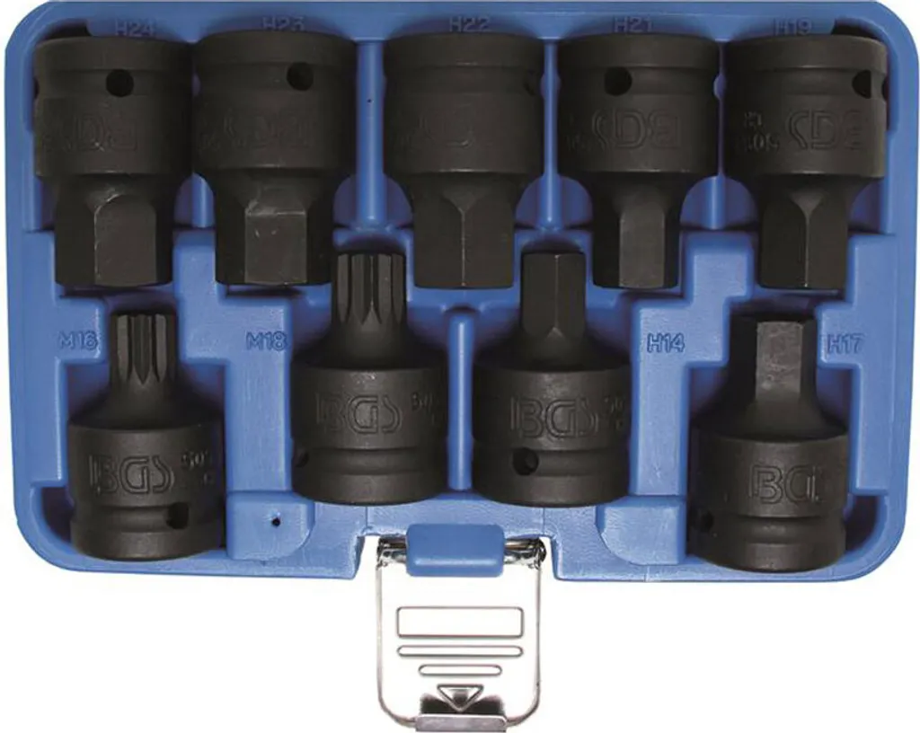Douilles à embout 6 pans creux 3/4 robustes pour serrage intensif 9 pcs