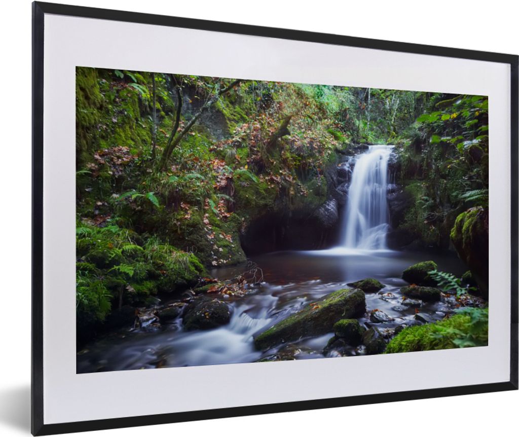 MuchoWow® Gerahmtes Poster Wasserfall - Natur - Wasser Produktbild 