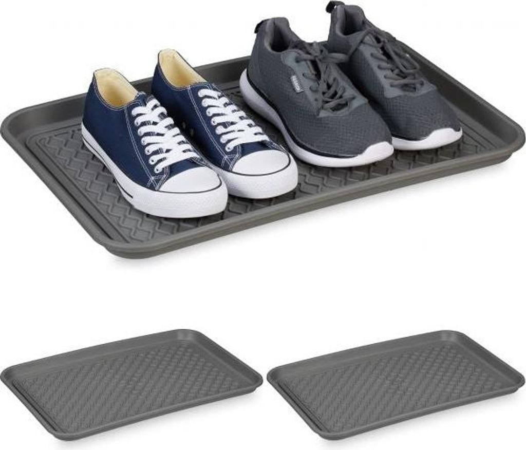 Set mit 3 Abtropfschalen für Schuhe 60 x 40 cm