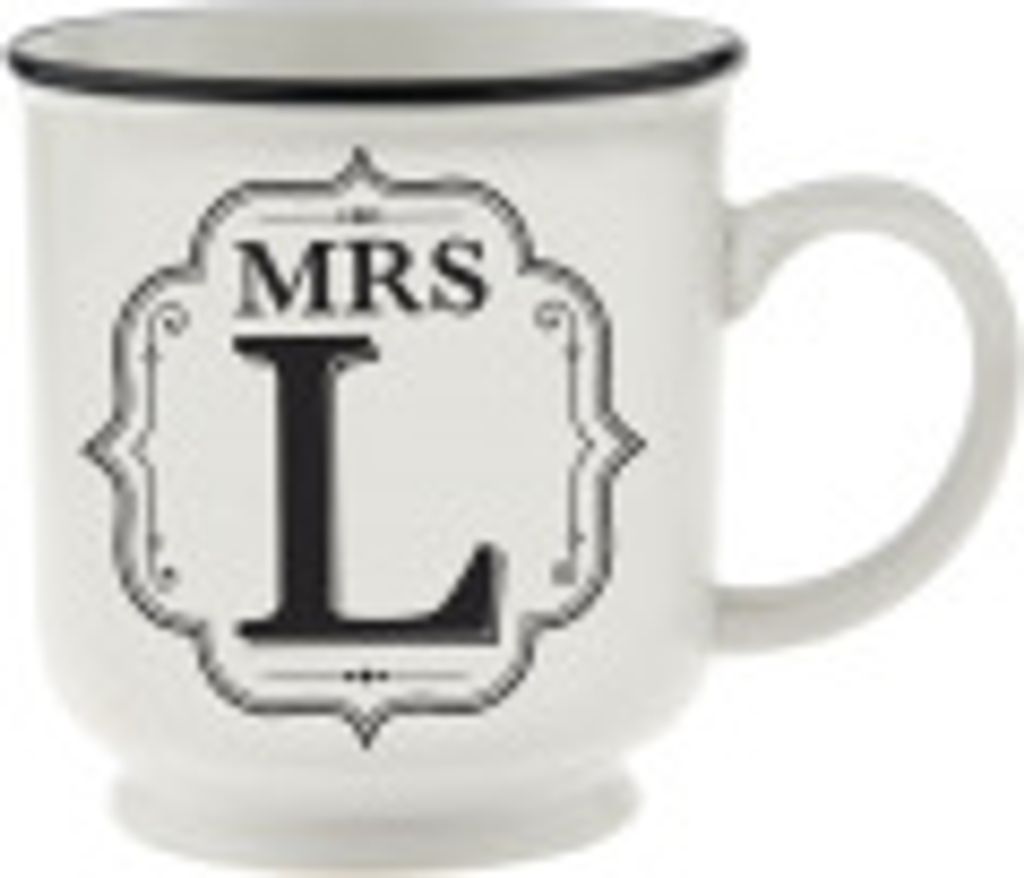 H&H Kaffeetasse Mrs L - für Hochzeit, Jubiläum und Jahrestag