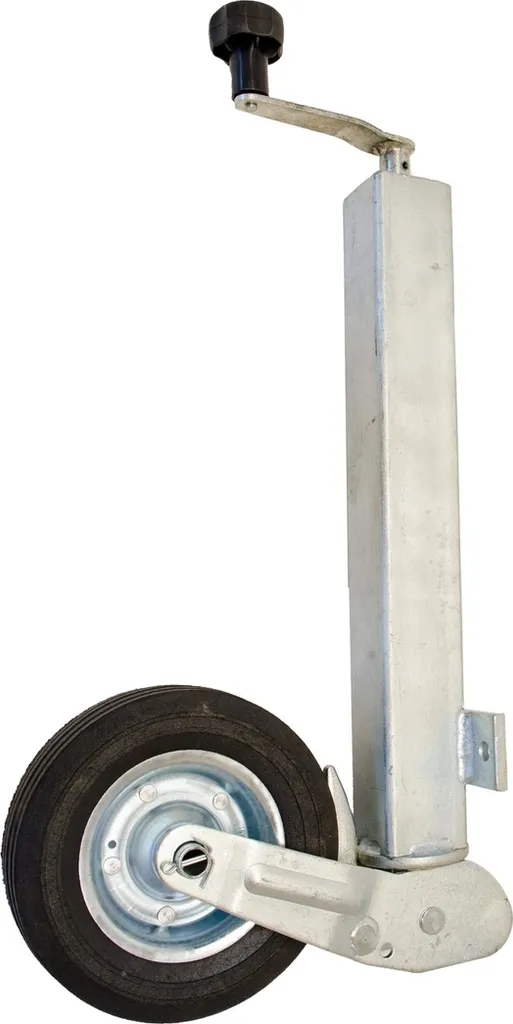 Roue d'appui pour stationnement remorque, tube carré 60 mm et 200 kg