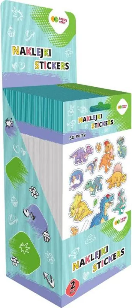 Stickers Autocollants 3D Puffy 2Kids Happy Color Lot de 50 Pièces