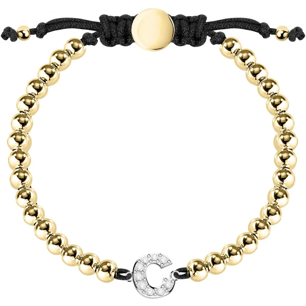 Bijou de poignet bicolore initiale C - Accessoire idéal pour vos soirées