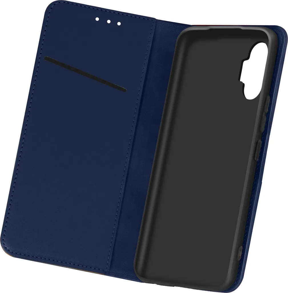 Avizar, Custodia business per Samsung Galaxy A32 in ecopelle con funzione stand, blu scuro