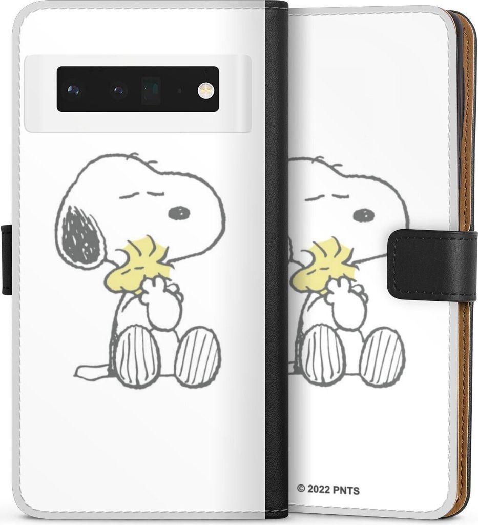 DeinDesign Klapphülle für Google Pixel 6 Pro Handytasche Lederhülle Tasche Liebe Peanuts Snoopy