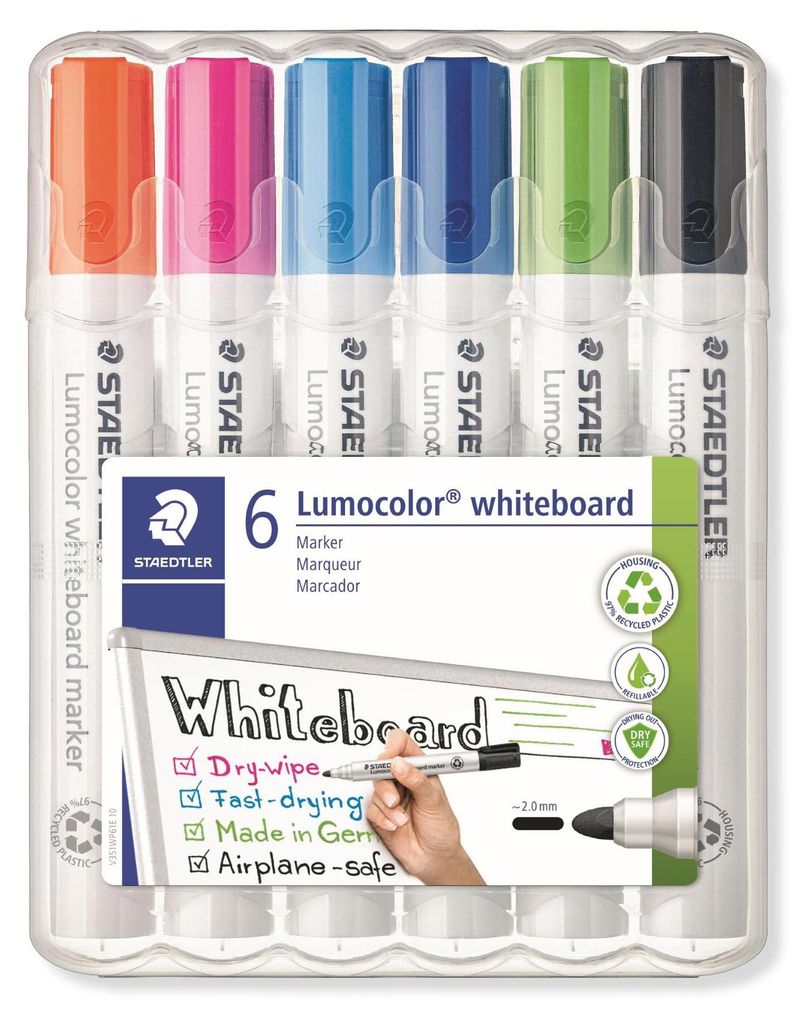 STAEDTLER® 351 WP6-1 Marker do tablic suchościeralnych Zdjęcie produktu 