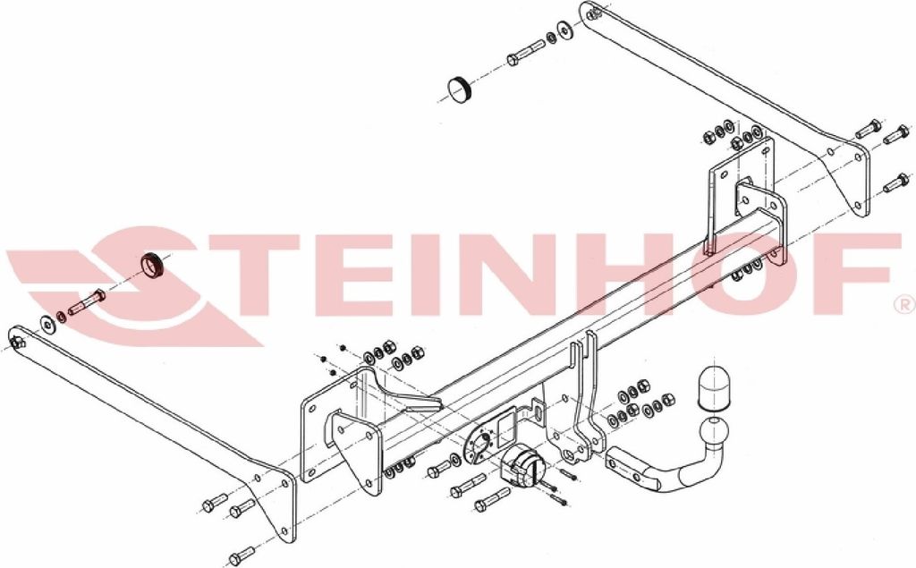 Z545941 Anhängerkupplung passend für AUDI A8 2010-2017 starr