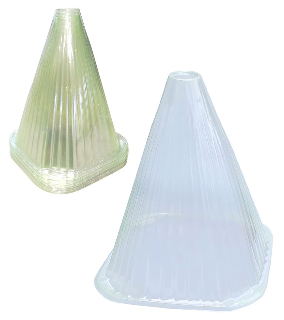 10 Stück Pflanzenglocken Transparent - Frostschutz Mit Belüftung 17x19 Cm