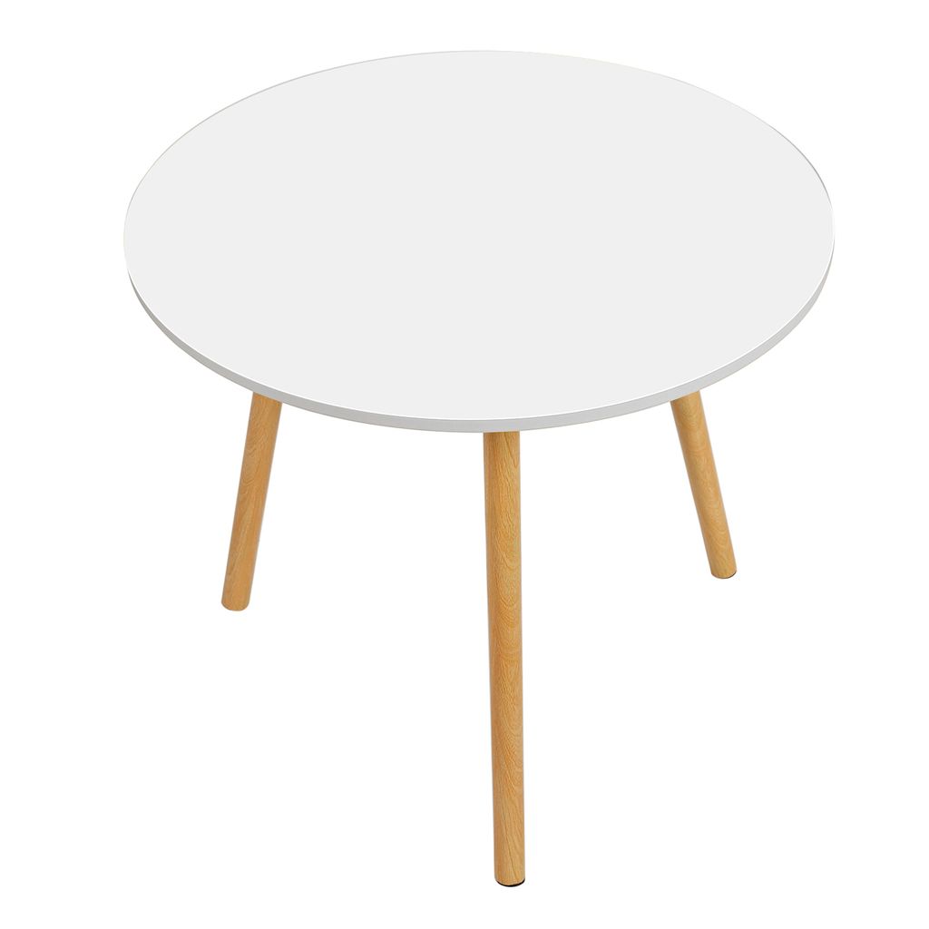 Esstisch für kleine Wohnungen im Haushalt, runder Küchentisch mit Holzbeinen, Couchtisch für die Küche im Wohnzimmer und in der Freizeit