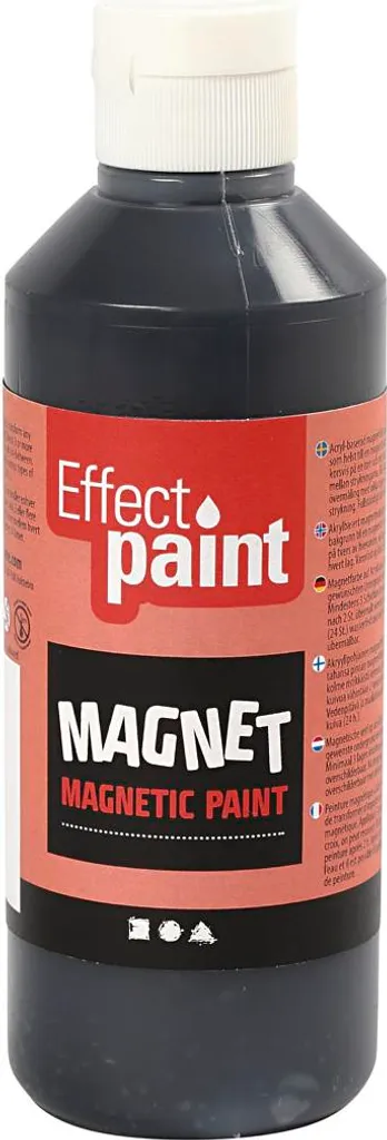 Peinture magnétique noire à base d'eau 250ml pour projets de bricolage