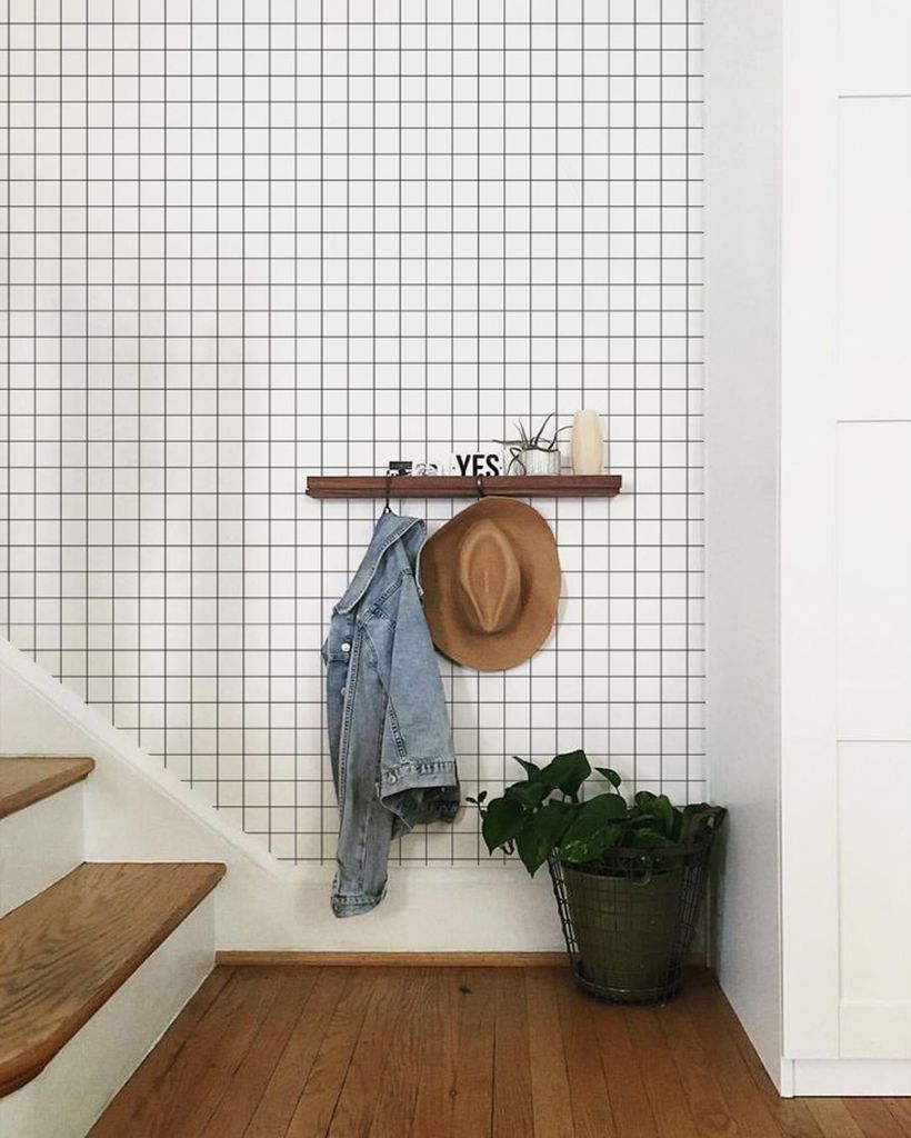 Coloray Fototapete 416x254 cm An Einer Wand Latex Latextapete - Checkers minimalistisch