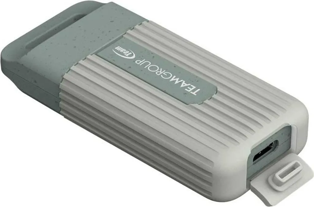 Disque SSD Externe 1 To Team Group PD20 ECO Mini USB-C 1000 Mo/s Gris