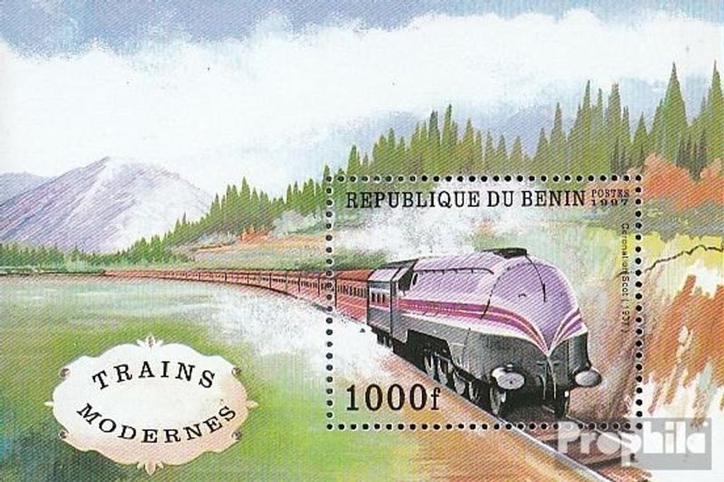 Briefmarken Benin 1997 Mi Block25 (kompl.Ausg.) postfrisch Lokomotiven