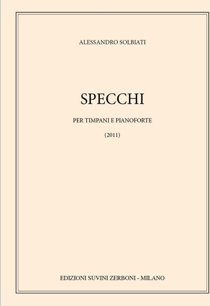 Alessandro Solbiati, Specchi (2011) Mixed Ensemble Partitur