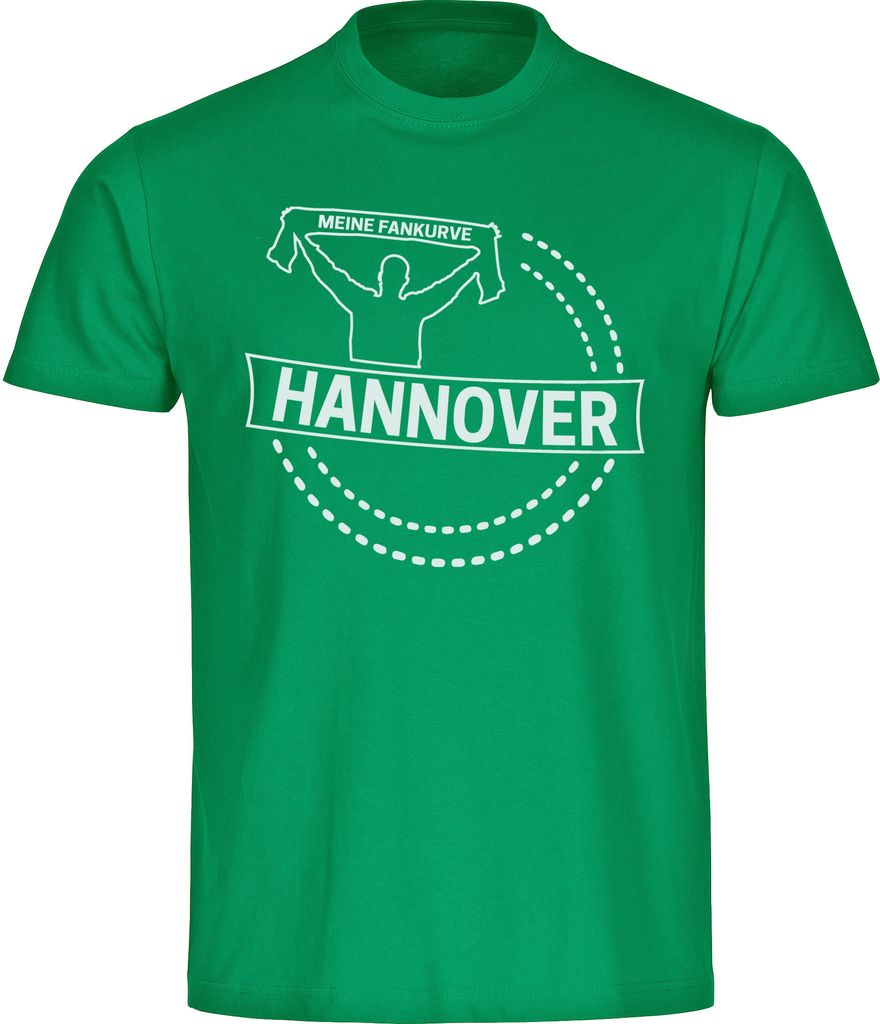 multifanshop Kinder T-Shirt - Hannover - Meine Fankurve, grün, Größe 152