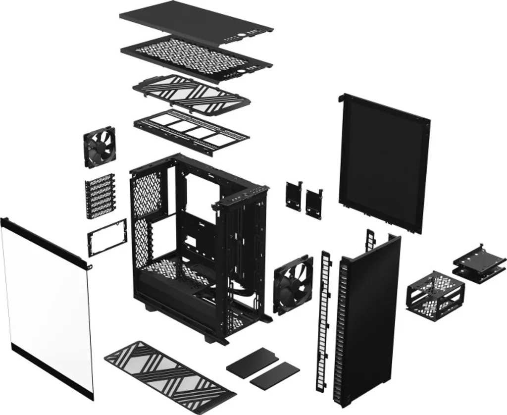 Boîtier PC Gaming ATX Fractal Define 7 Compact Light pour Setup Minimaliste