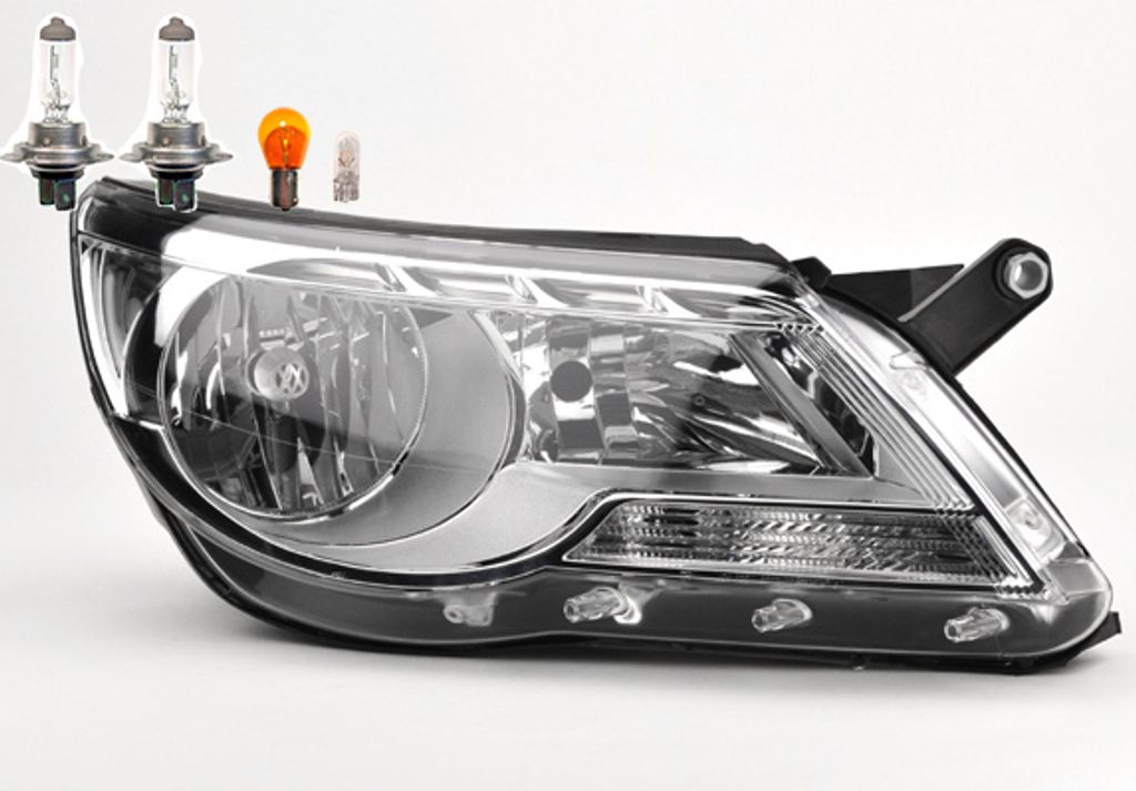 Johns, Scheinwerfer Halogen passend für VW Tiguan 5N 09/2007 -05/11 Rechts Leuchtmittel 5N1941032AB 5N1941032R 5N1941032P
