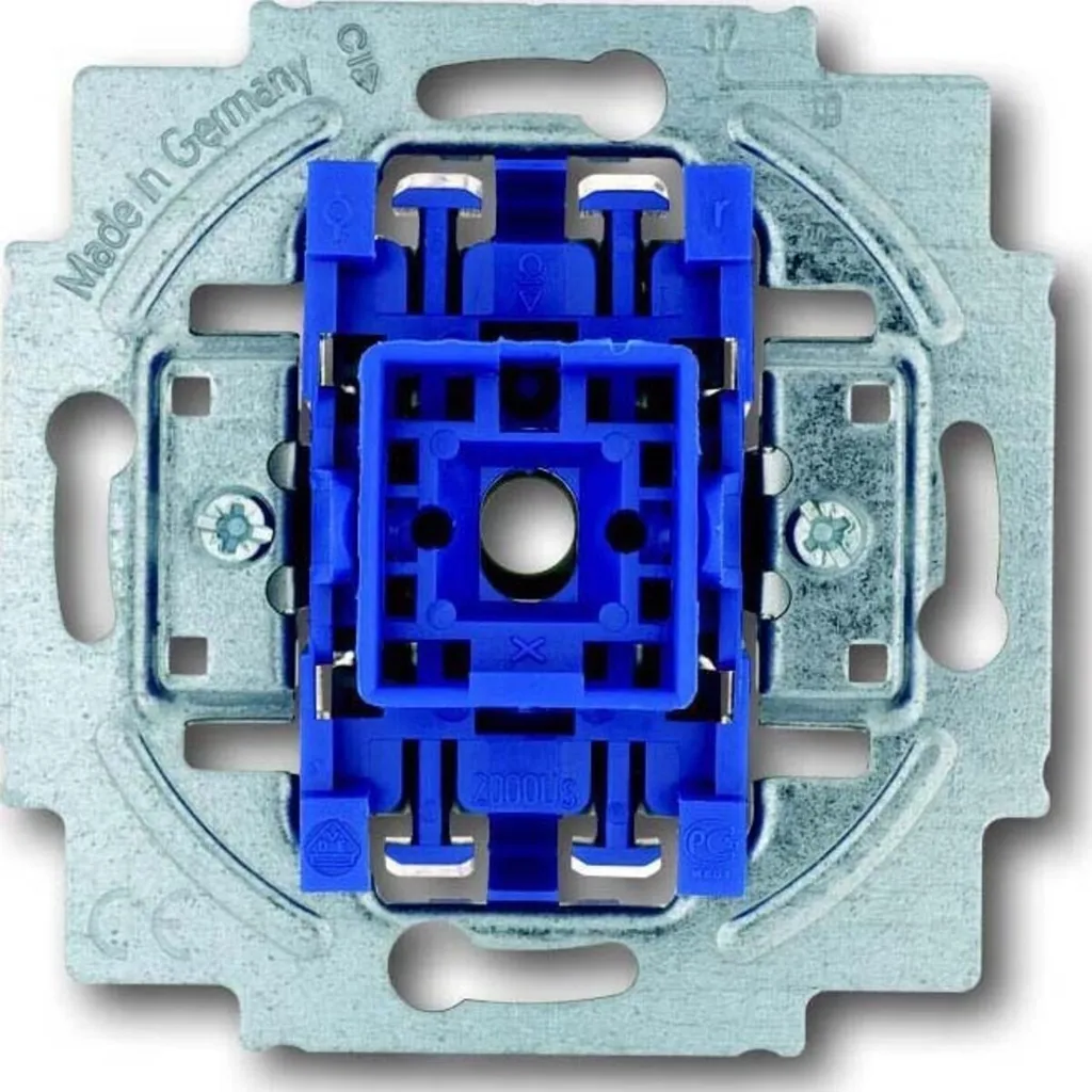 Interrupteur à bascule 2p blanc mat Busch-Jaeger module encastrable