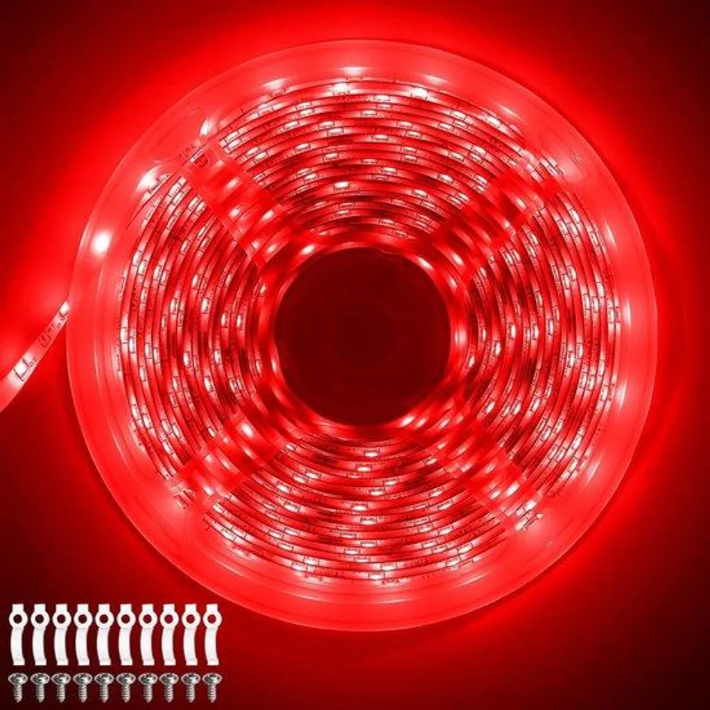 Bandeau LED rouge 24V étanche IP65 puce SMD2835 haute luminosité