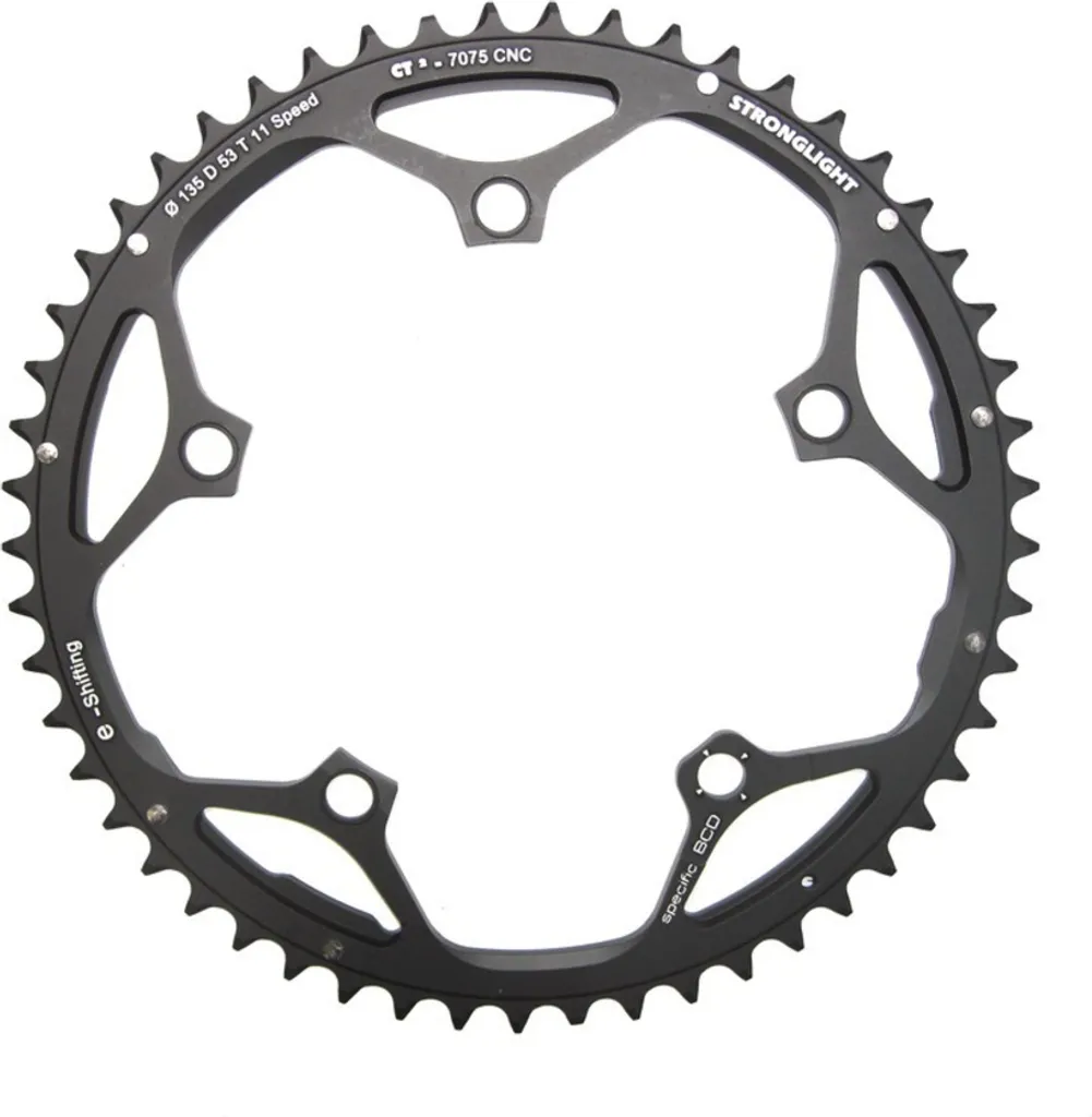 Plateau E-Shifting 135D Campa 53 dents noir pour transmission 11V