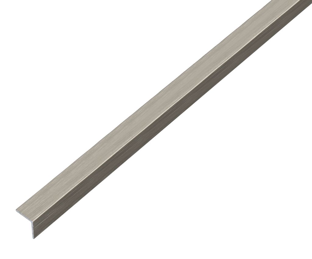 Alberts Winkelprofil | selbstklebend | Aluminium, edelstahldesign, dunkel | 1000 x 15 x 15 mm | 3er Set