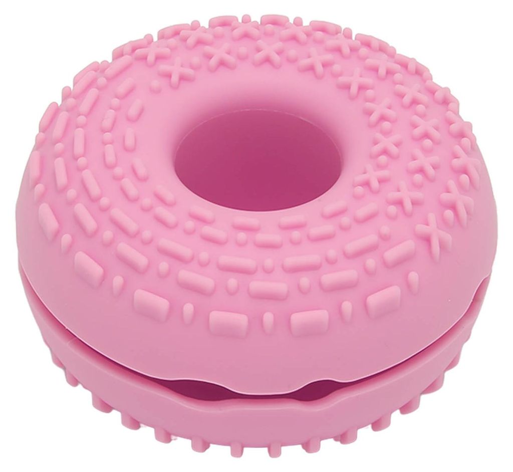 Reinigungsschale für Make-up-Pinsel, längliche Textur mit allmählichem Texturwechsel, Silikon-Kosmetikpinselreiniger, rosa