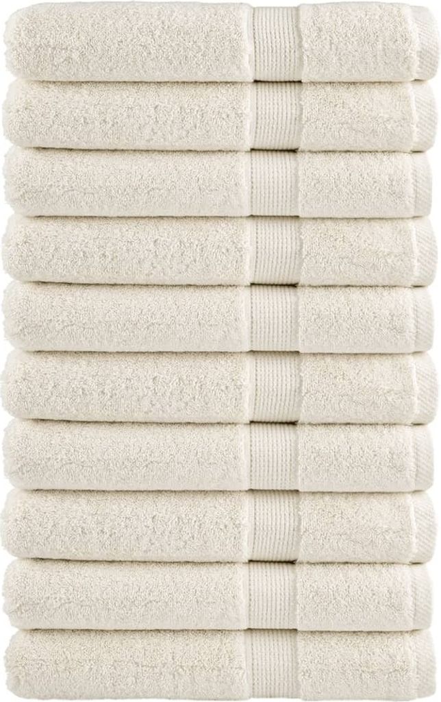 Möbel Premium-Saunatücher SOLUND 10 Stk. Cremeweiß 80x200 cm 600 g/m² - Duschtücher 137484