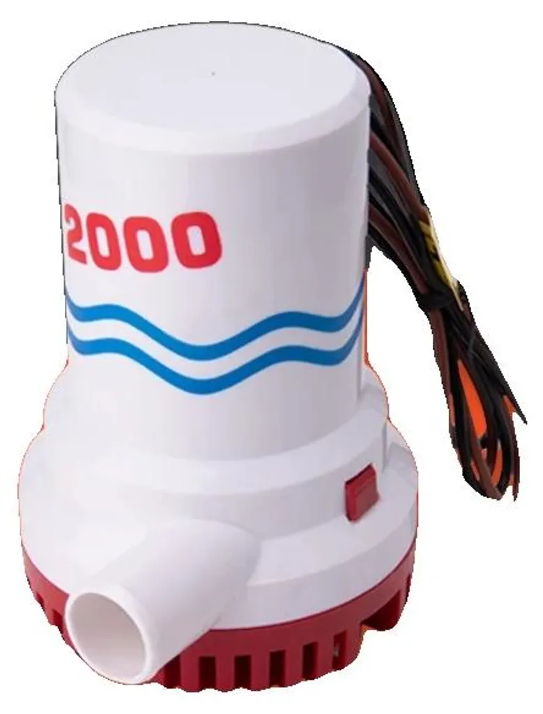 Pompe de cale immergée 2000 GPH haute performance blanc - Modèle XL2000